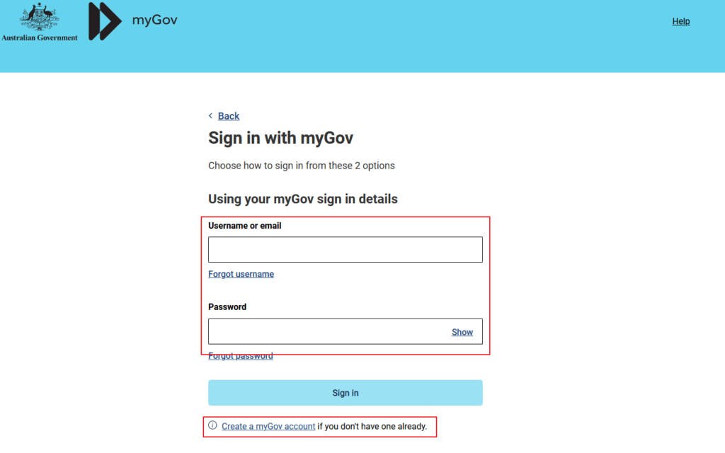 How To Check HECS Debt - myGov Login Page.png
